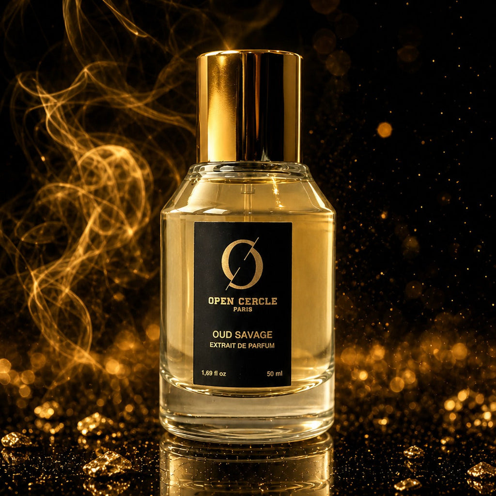 Oud Savage Extrait de Parfum 50ml Open Cercle Paris — flacon or et noir